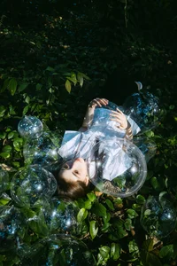 Ethereal Forest Dreamcore Portrait Photography: Art Language Vol.9282 Featuring Model Qu Qi in a Whimsical Nature Setting-2
