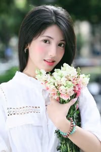 VGU No.58: Elegant Beauty of a Vietnamese Girl: Gentle, Pristine Smile in Sunlight.-15