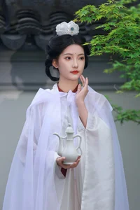 Ethereal Whispers: Nan Gua Zhou Amidst the Blooming Hydrangeas | YiTuYu Art Language Vol. 9092-12