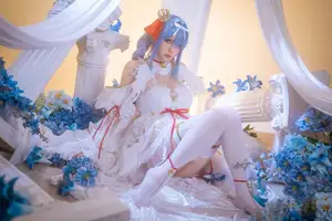 Coser Hoshilily's Azur Lane Janus Cosplay: Ethereal Beauty in a Dream-20