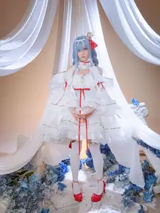 Coser Hoshilily's Azur Lane Janus Cosplay: Ethereal Beauty in a Dream-11