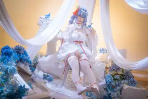 Coser Hoshilily's Azur Lane Janus Cosplay: Ethereal Beauty in a Dream-16