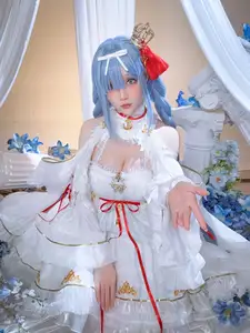 Coser Hoshilily's Azur Lane Janus Cosplay: Ethereal Beauty in a Dream-1