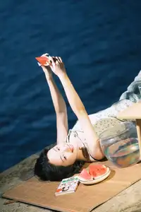 YiTuYu Vol.8724 Bu Yu: Serene Summer Bliss by the Tranquil Blue Water-0