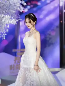 Ethereal Beauty: Model in Elegant Lace Wedding Gown | Chic Evening Dress Design-4