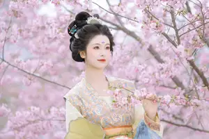 Discover Ke Ke K's Timeless Hanfu Beauty Amidst Romantic Cherry Blossoms Vol.8528-18