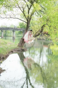 Ethereal Hanfu Beauty Amidst White Blooms - YiTuYu Vol.8889 Jiao Yi Zhi Sui Sui-3