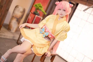 Stunning Kurama Koharu Cosplay by Lunananya from Senren Banka: A Visual Journey into Traditional Japanese Aesthetics and Elegant Miko Style-14