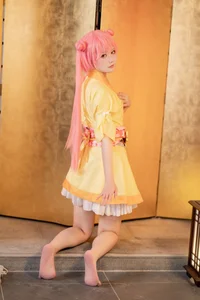 Stunning Kurama Koharu Cosplay by Lunananya from Senren Banka: A Visual Journey into Traditional Japanese Aesthetics and Elegant Miko Style-5