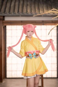 Stunning Kurama Koharu Cosplay by Lunananya from Senren Banka: A Visual Journey into Traditional Japanese Aesthetics and Elegant Miko Style-12